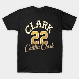 Clark 22 Caitlin Clark white yellow T-Shirt